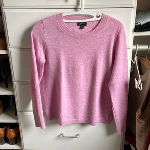 J.Crew cashmere sweater in beautiful pink.